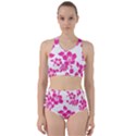 Hibiscus pattern pink Racer Back Bikini Set View1