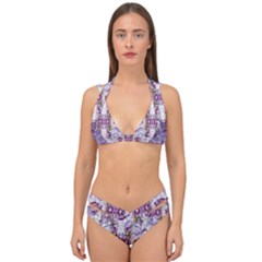 Intricate Lilac Double Strap Halter Bikini Set by kaleidomarblingart