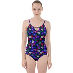 Watercolor Flowers  Bindweed  Liana Cut Out Top Tankini Set by SychEva