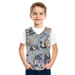 Famous Heroes Of The Kabuki Stage Played By Frogs  Kids  Basketball Tank Top by Sobalvarro