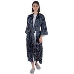 Lily Pads Maxi Satin Kimono by MRNStudios