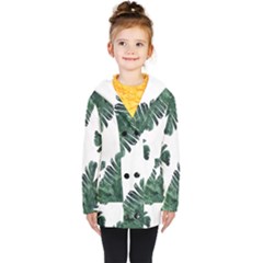 Banana Leaves Kids  Double Breasted Button Coat by goljakoff