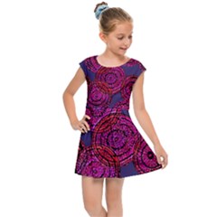 Unusual Circles  Abstraction Kids  Cap Sleeve Dress by SychEva