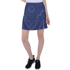 Blue Topography Tennis Skirt by goljakoff
