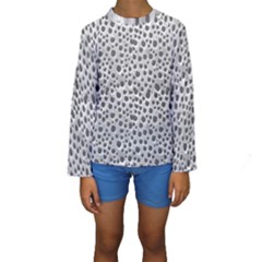 Silver Abstract Print Design Kids  Long Sleeve Swimwear by dflcprintsclothing