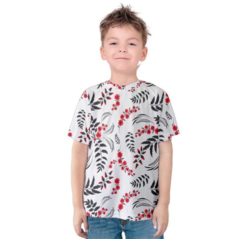 Folk Floral Pattern  Flowers Abstract Surface Design  Seamless Pattern Kids  Cotton Tee by Eskimos