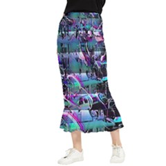 Technophile s Bane Maxi Fishtail Chiffon Skirt by MRNStudios