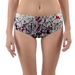 Berries In Winter, Fruits In Vintage Style Photography Reversible Mid-waist Bikini Bottoms by Casemiro