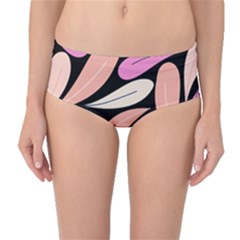 Pattern Feuilles Rose Peche Jaune Mid-waist Bikini Bottoms by alllovelyideas