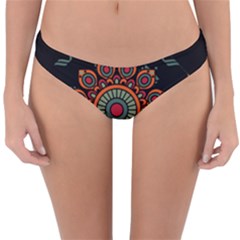 Colored Mandala Dark 2 Reversible Hipster Bikini Bottoms by byali