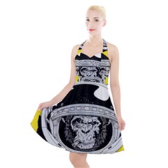 Spacemonkey Halter Party Swing Dress  by goljakoff
