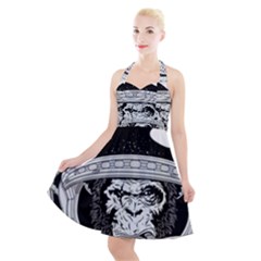 Spacemonkey Halter Party Swing Dress  by goljakoff