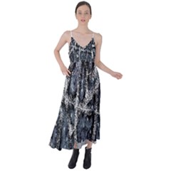 Glithc Grunge Abstract Print Tie Back Maxi Dress by dflcprintsclothing