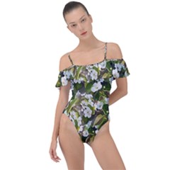 Blooming Garden Frill Detail One Piece Swimsuit by SychEva