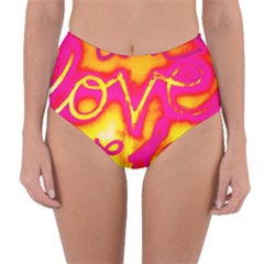 Pop Art Love Graffiti Reversible High-waist Bikini Bottoms by essentialimage365