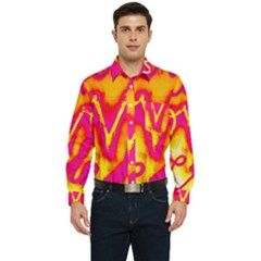 Pop Art Love Graffiti Men s Long Sleeve Pocket Shirt  by essentialimage365