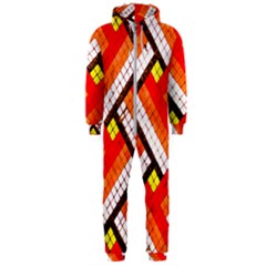 Pop Art Mosaic Hooded Jumpsuit (men)  by essentialimage365