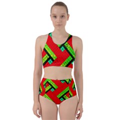 Pop Art Mosaic Racer Back Bikini Set by essentialimage365