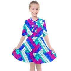 Pop Art Mosaic Kids  All Frills Chiffon Dress by essentialimage365