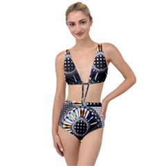 Digital Wheel Tied Up Two Piece Swimsuit by Sparkle