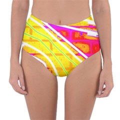 Pop Art Neon Wall Reversible High-waist Bikini Bottoms by essentialimage365