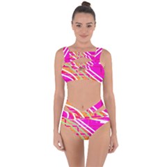 Pop Art Neon Wall Bandaged Up Bikini Set  by essentialimage365