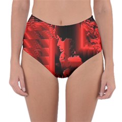 Red Light Reversible High-waist Bikini Bottoms by MRNStudios