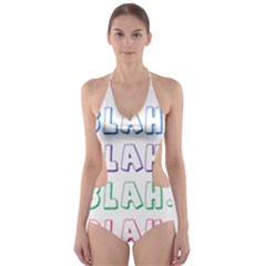 Blah Blah Cut-out One Piece Swimsuit by designsbymallika
