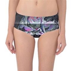 Techno Bouquet Mid-waist Bikini Bottoms by MRNStudios
