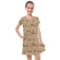 Foxhunt Horse And Hounds Kids  Cross Web Dress by Abe731