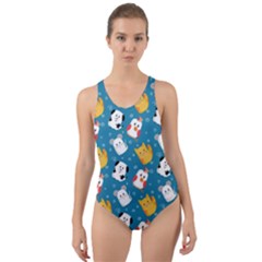 Funny Pets Cut-out Back One Piece Swimsuit by SychEva