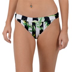 Minimal Stripes Pattern Band Bikini Bottom by designsbymallika