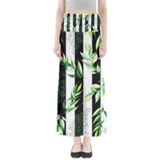 Minimal Stripes Pattern Full Length Maxi Skirt