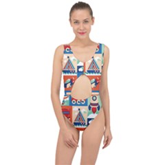 Travel With Love Center Cut Out Swimsuit by designsbymallika