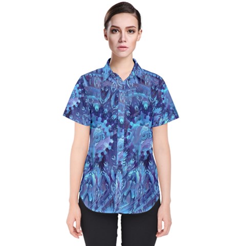 Fuzzball Mandala Women s Short Sleeve Shirt by MRNStudios