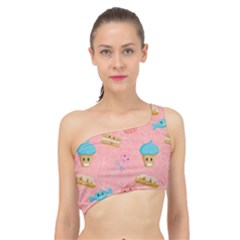 Toothy Sweets Spliced Up Bikini Top  by SychEva