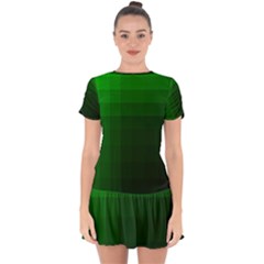 Zappwaits-green Drop Hem Mini Chiffon Dress by zappwaits