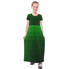 Zappwaits-green Kids  Short Sleeve Maxi Dress by zappwaits