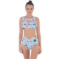 Funny Mushrooms Go About Their Business Bandaged Up Bikini Set  by SychEva