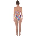 Hexagonal Color Pattern Tie Back One Piece Swimsuit View2