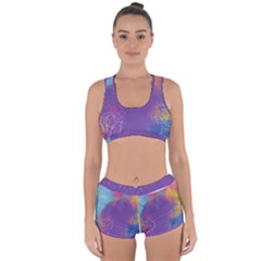 Multicolor Pastel Love Racerback Boyleg Bikini Set by designsbymallika
