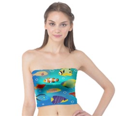 Cheerful And Bright Fish Swim In The Water Tube Top by SychEva