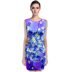 Pop Art Neuro Light Sleeveless Velvet Midi Dress by essentialimage365