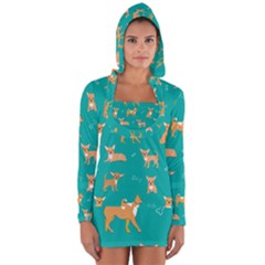 Cute Chihuahua Dogs Long Sleeve Hooded T-shirt by SychEva