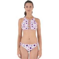 Minimal Floral Pattern Perfectly Cut Out Bikini Set by designsbymallika