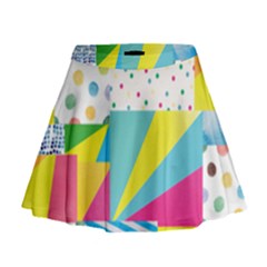 Geometric Pattern Mini Flare Skirt
