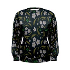 Folk Flowers Pattern Floral Surface Design Women s Sweatshirt by Eskimos