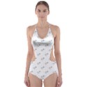 Stylized Bird Cartoon Drawing Pattern Cut-Out One Piece Swimsuit View1
