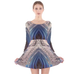 Desert Bloom Long Sleeve Velvet Skater Dress by MRNStudios