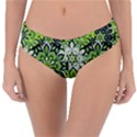 Green Floral Bohemian Vintage Reversible Classic Bikini Bottoms View1